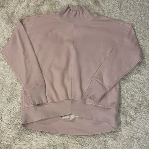 Apana Light Pink Mock Neck Athleisure Top